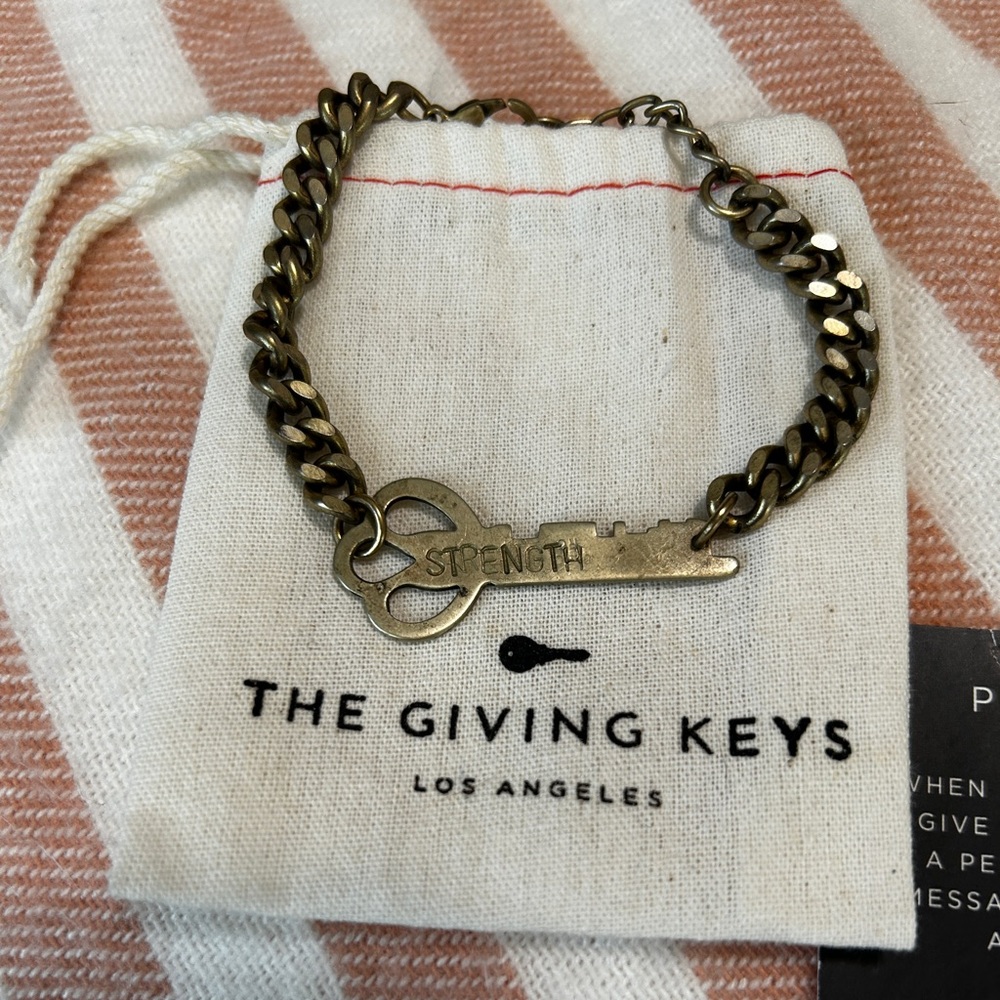 The Giving Keys Brass Key Bracelet